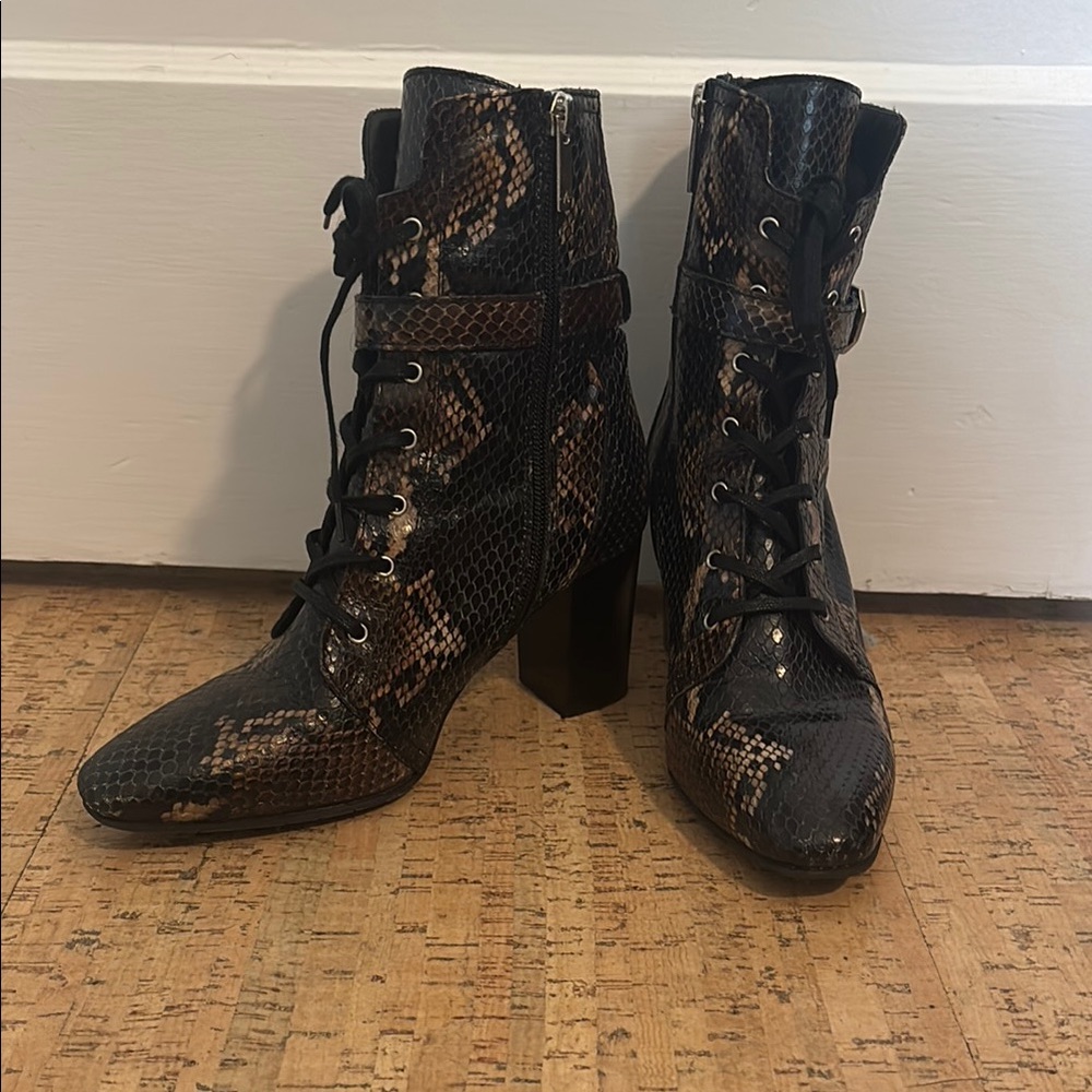 Snakeskin Ankle Boots